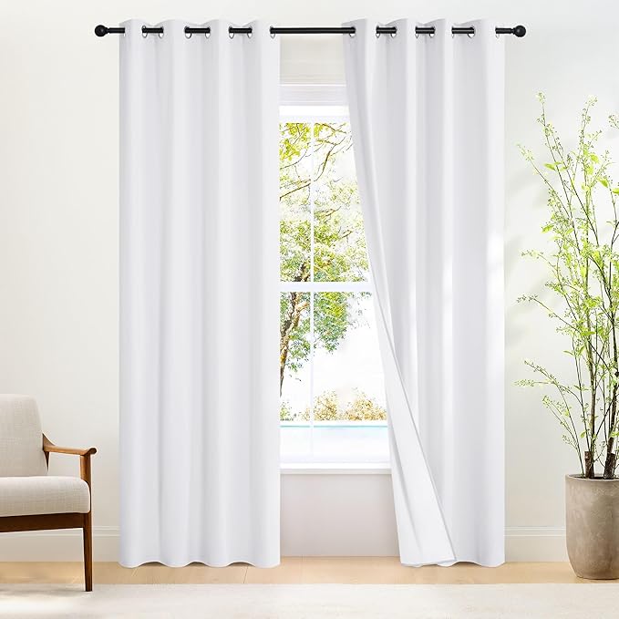 NICETOWN 100% Blackout Window Curtain Panels, Thermal Insulated Full Light by NICETOWN