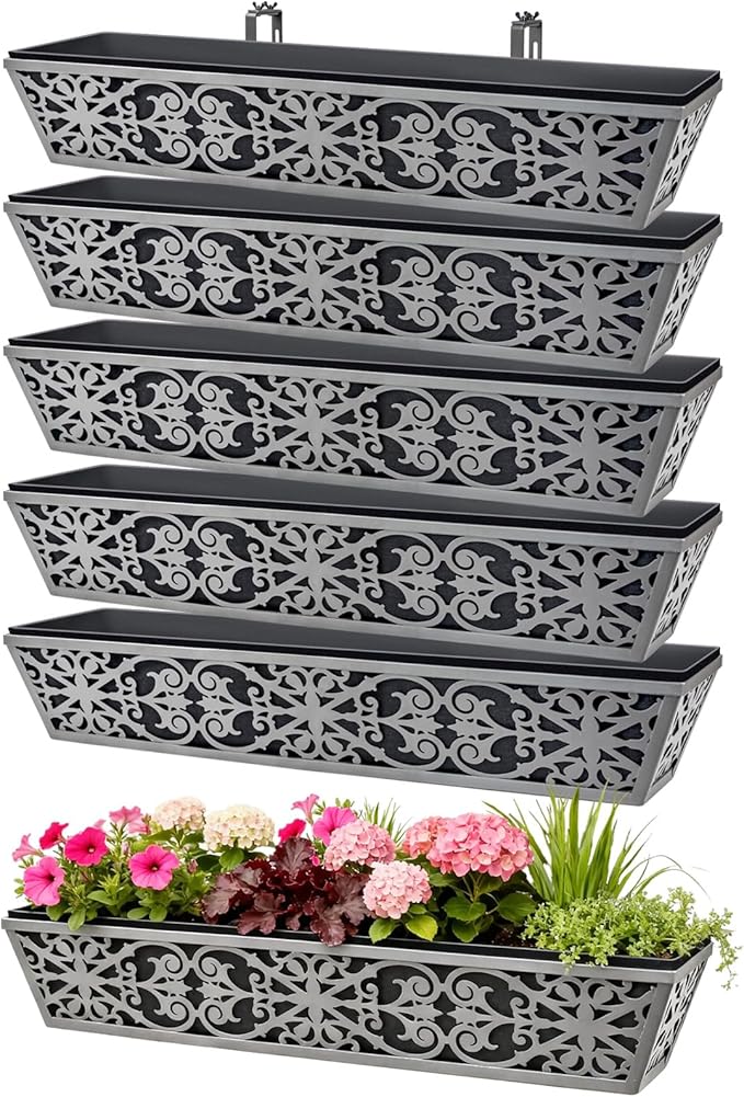 6 Pack 30 Inch Window Boxes Planter by KarlliuHOMEGARDEN