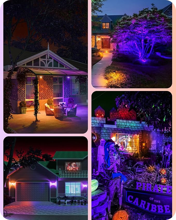 EDISHINE PAR38 Purple & Orange LED Flood Light Bulbs Outdoor, Dimmable LED - Image 4