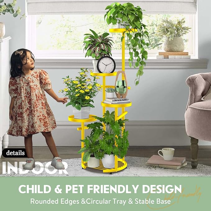 TOSKING 5 Tier Metal Plant Stand Indoor， Plant Shelf, Corner Shelf Flower Pot - Image 5