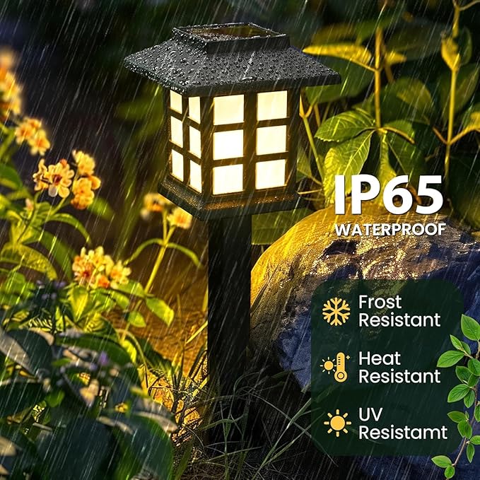 GIGALUMI Solar Outdoor Lights，6 Pack LED Solar Lights Outdoor Waterproof - Image 7