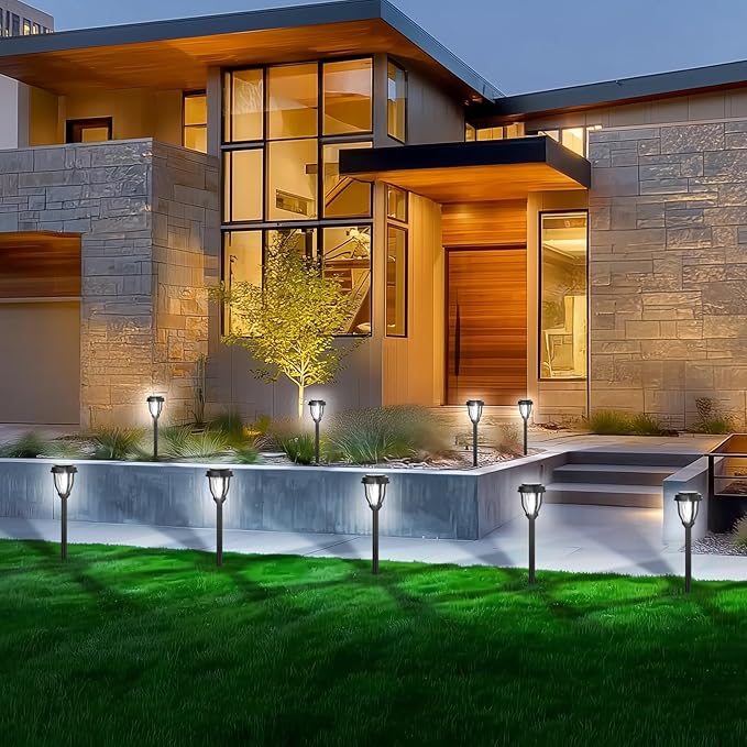 DERAYSION 12 Pack Solar Lights Outdoor, Solar Pathway Lights Auto On/Off - Image 5