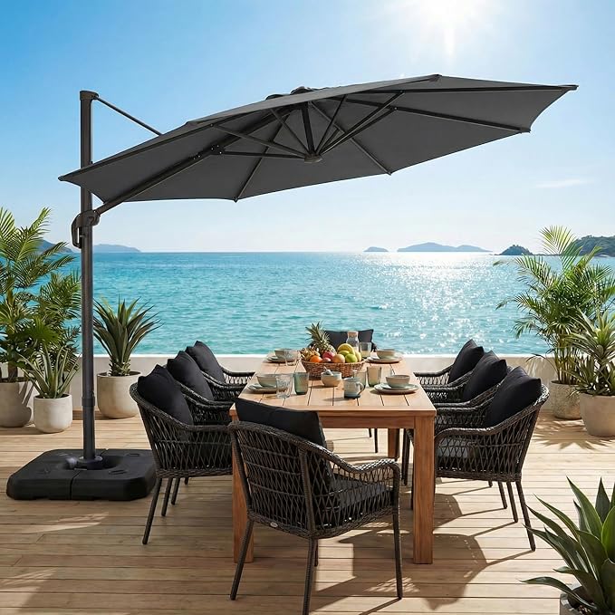 HOTEEL10x10ft Patio Umbrella Cantilever Umbrellas - Image 2