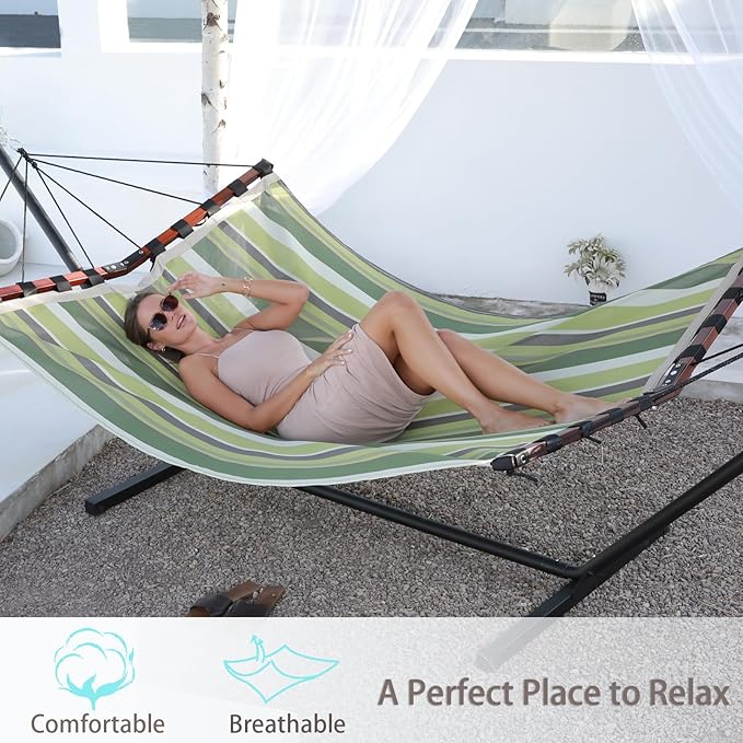TegerDeger 12FT 2 Person Hammock Large Hammock Quick Dry 450LB Capacity - Image 2