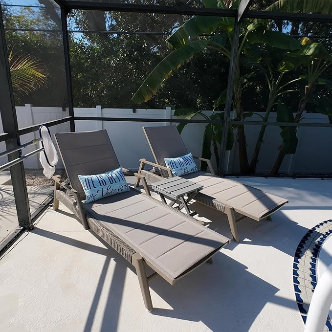 PURPLE LEAF Patio Chaise Lounge Chairs by PURPLELEAF