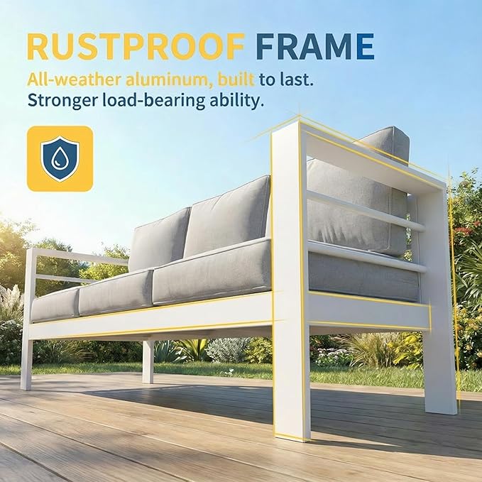 Solaste Aluminum Patio Furniture Set - Image 3