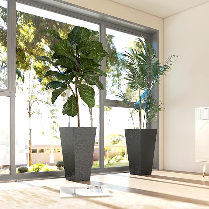 Outsunny 23 Inch Tall Planters for Outdoor Plants, Weather and UV Resistant - Image 9