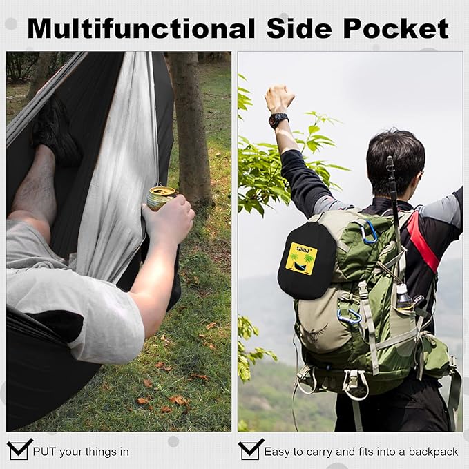 SZHLUX Camping Hammock Double & Single Portable Hammocks - Image 6