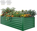 YITAHOME 8x4x2ft Large Raised Garden Bed Kit, Galvanized Metal Planter Box by YITAHOME