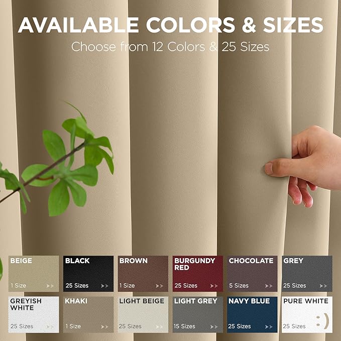 Joydeco Blackout Patio Sliding Door Curtains 72 Inches Long, Grommet Privacy - Image 7