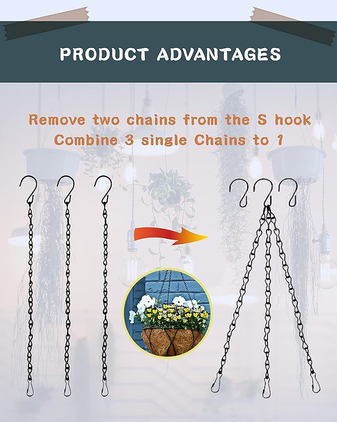 NACETURE Ceiling Hooks for Hanging Plants 3 Pack - Image 3