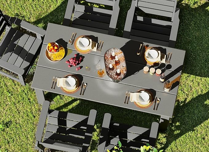 GREENVINES Outdoor Dining Chairs Set of 2 | HDPE | Patio Chair | All-Weather | - Image 4