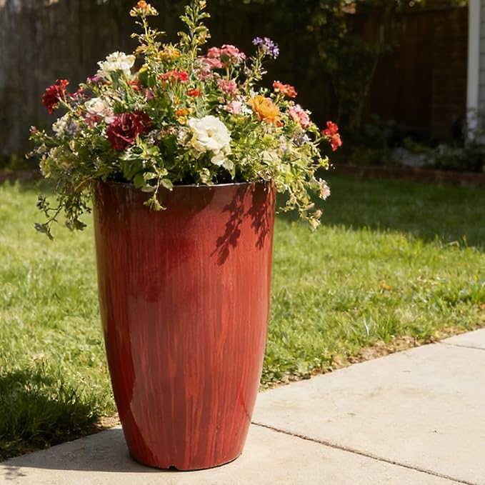 Worth Garden 23.5" H. Large Plastic Planters - Image 3