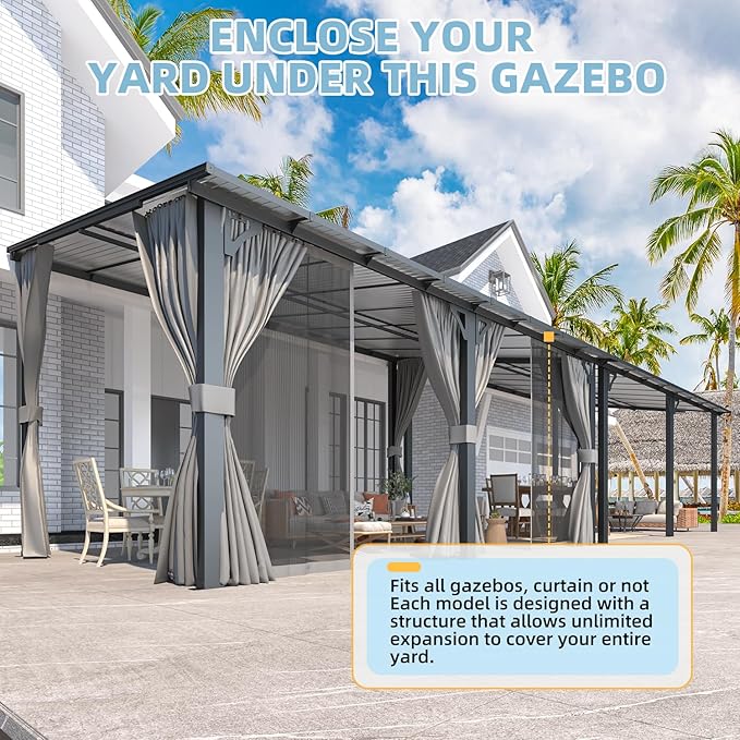 AECOJOY 16' x 10' Gazebo Outdoor Pergola - Image 6