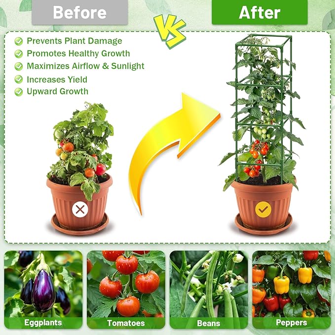 Legigo 2 Pack Square Tomato Cages - Image 3