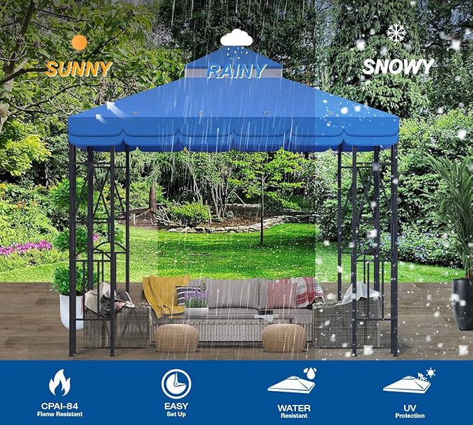 10x10 Canopy Replacement Top Double Tiered Gazebo Cover - Image 3