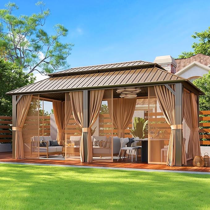 Aoxun 20x12 Gazebo Outdoor Hardtop Gazebo - Image 2