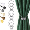 Hion Magnetic Curtain Tiebacks Grey 6 Pack, Curtain Tiebacks Buckles Holdbacks by Hion