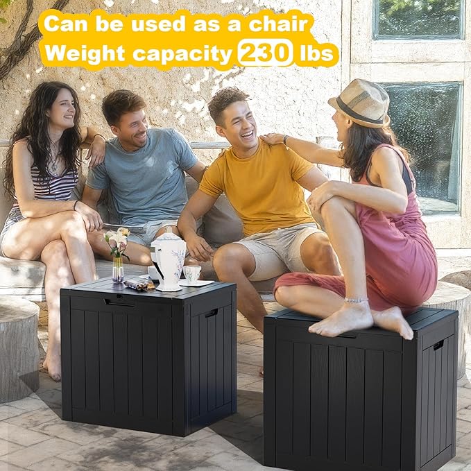 33 Gallon Outdoor Deck Box, Lockable Waterproof Outdoor Storage Boxes - Image 3