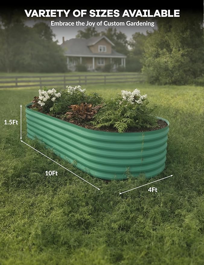 GarveeLife 10x4x1.5 ft Galvanized Raised Garden Bed - Image 5