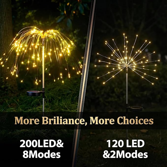 2 Pack Solar Firework Lights Outdoor - Image 2