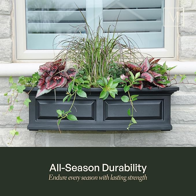 Mayne Nantucket 3-Foot Window Box – Self-Watering, Weather-Resistant Planter - Image 4