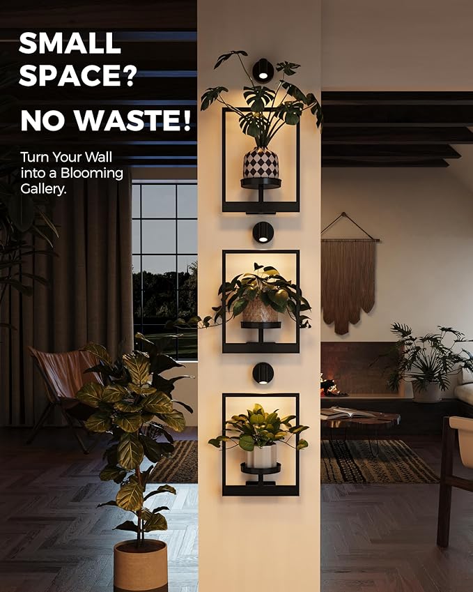 Bamworld Hanging Planters for Indoor Plants Wall Decor Living Room Plant Stand - Image 3