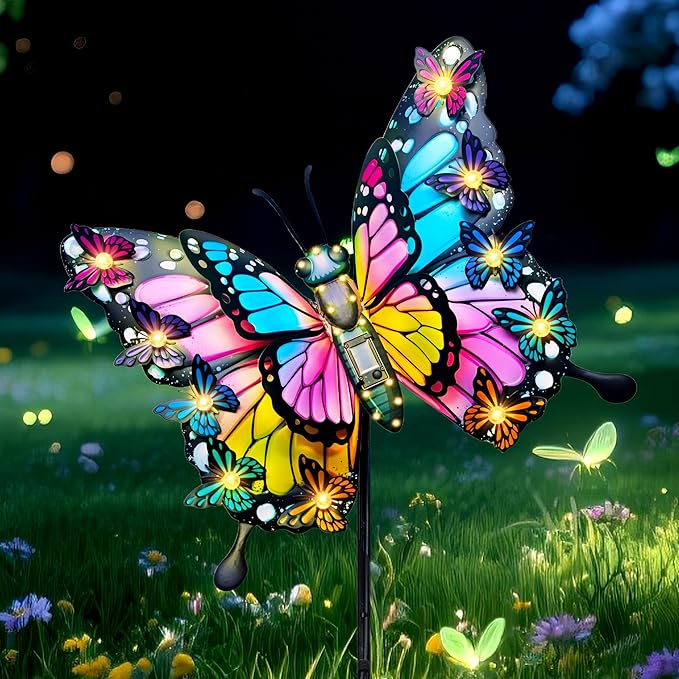 Hexagram Butterfly Garden Decor, Butterfly Solar Lights - Image 5