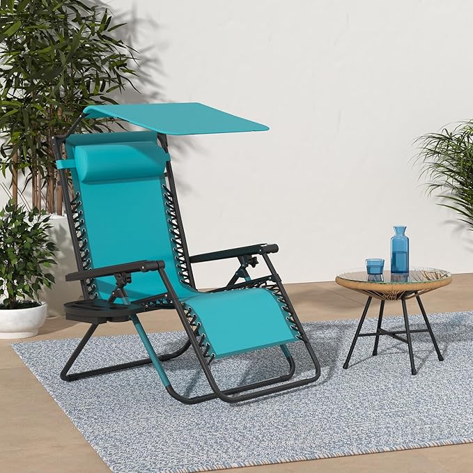 Best Choice Products Folding Zero Gravity Outdoor Recliner Patio Lounge Chair - Image 2