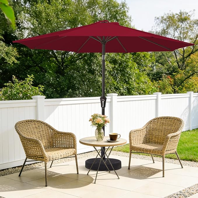 MEWAY 9ft Patio Umbrella Outdoor Table Umbrellas - Image 3