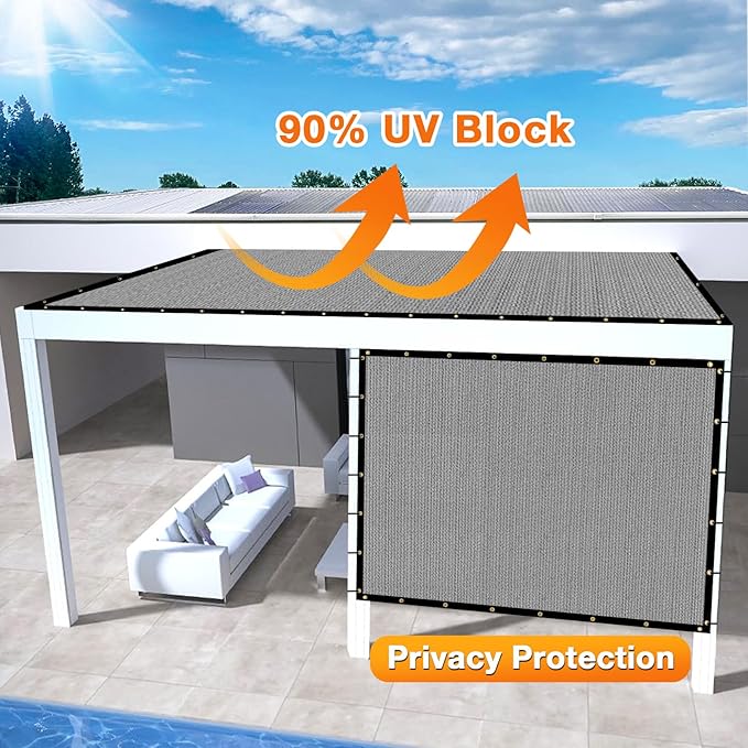 Artpuch Outdoor Pergola Shade Cover 7x22 FT Sun Shade Cloth - Image 3