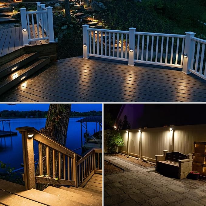 SUNVIE 12 Pack Low Voltage Deck Lights 5W LED Landscape Step Stair Lights - Image 4