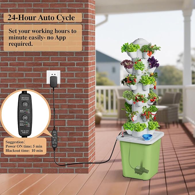 Hydroponics Growing System Kit, 30 Pots Vertical Garden Planter - Image 3