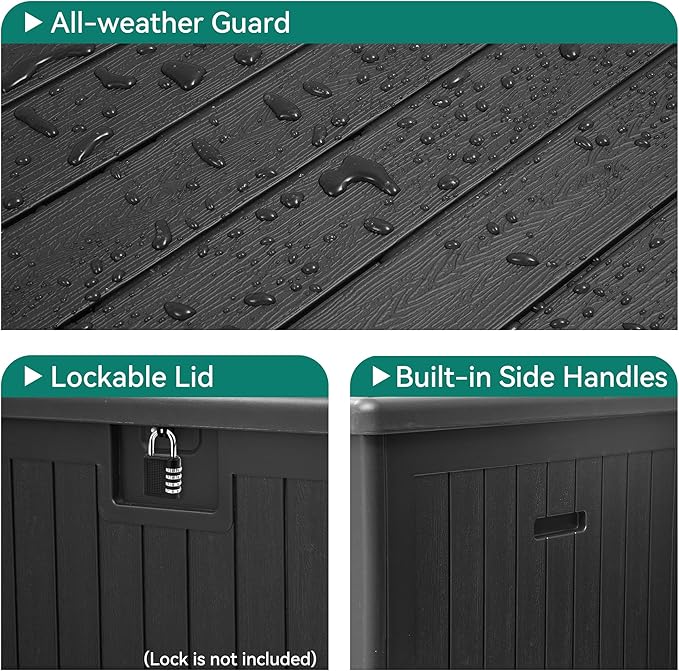 YITAHOME 150 Gallon Large Deck Box - Image 5