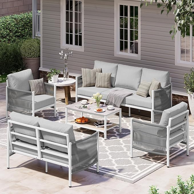 Aluminum Outdoor Patio Furniture Set by Oasbira