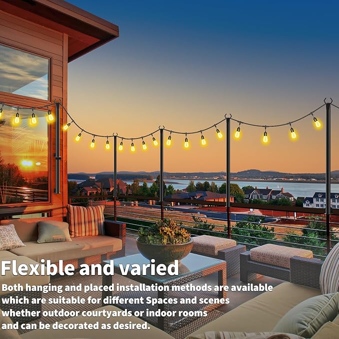 4 Pack String Light Poles, 5 Ft Light Poles - Image 3