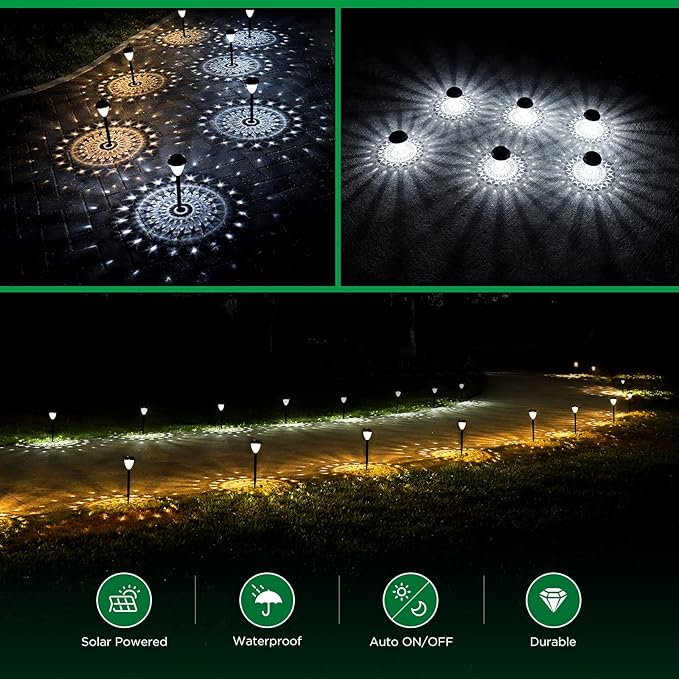 Super Bright Solar Lights Outdoor Waterproof-10 Pack, Dusk to Dawn Up to 12 Hrs - Image 4