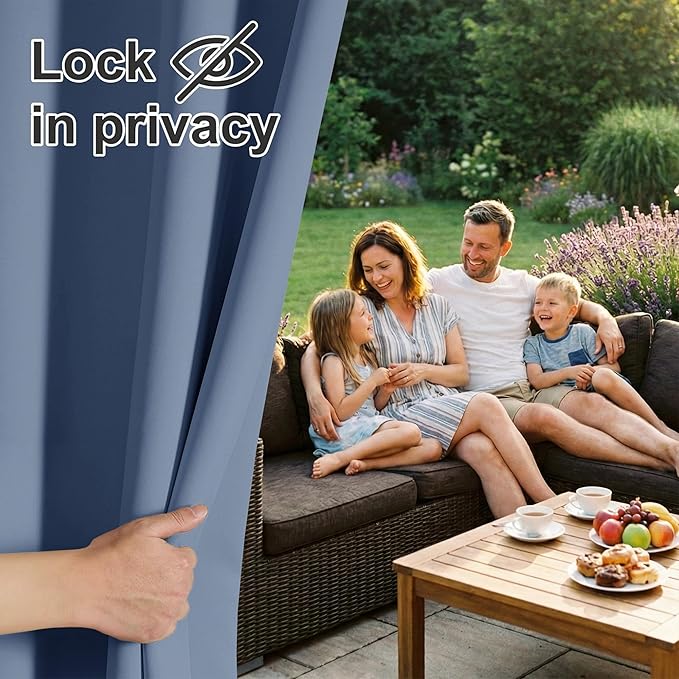 RYB HOME Extra Wide Outdoor Curtains - Image 3