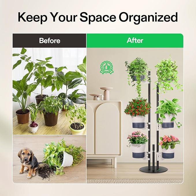 VIVOSUN Metal Plant Stand, 6-Tier Tall Vertical Planter Tower - Image 5