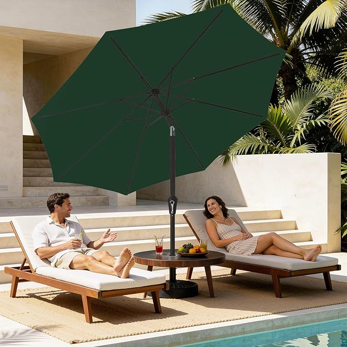 MEWAY 9ft Patio Umbrella Outdoor Table Umbrellas - Image 3