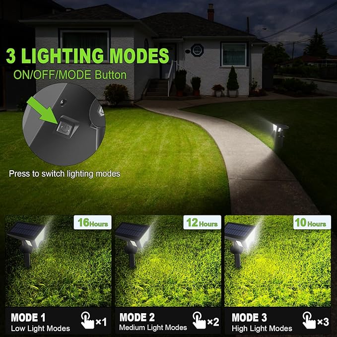 Solar Spot Lights Outdoor Waterproof IP67, Solar Powered Lights Outdoor - Image 2