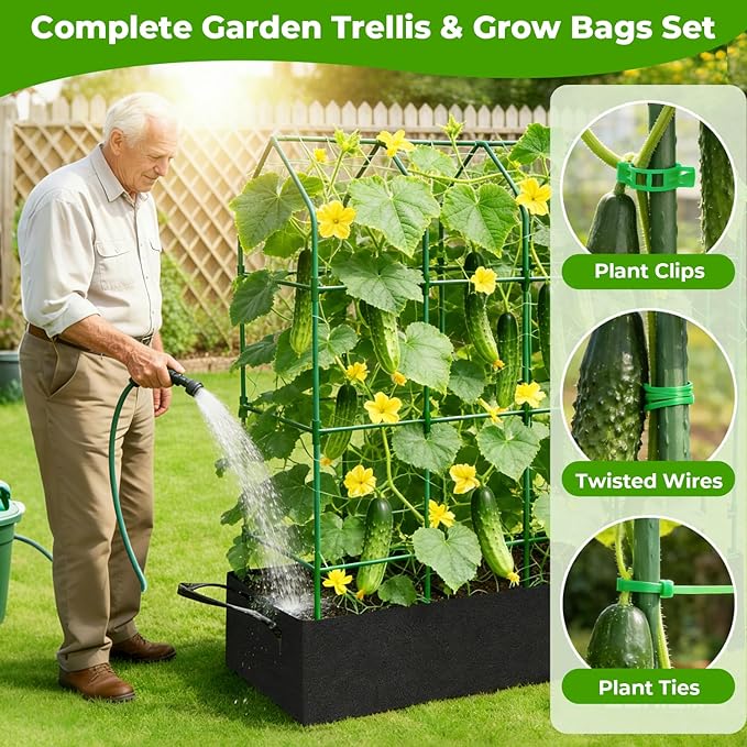 Large Cucumber Trellis for Climbing Plants Outdoor - Image 5