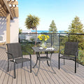 VICLLAX Patio Set for 2, Outdoor Dining Set Includes 28" Small Outdoor Table by HOME