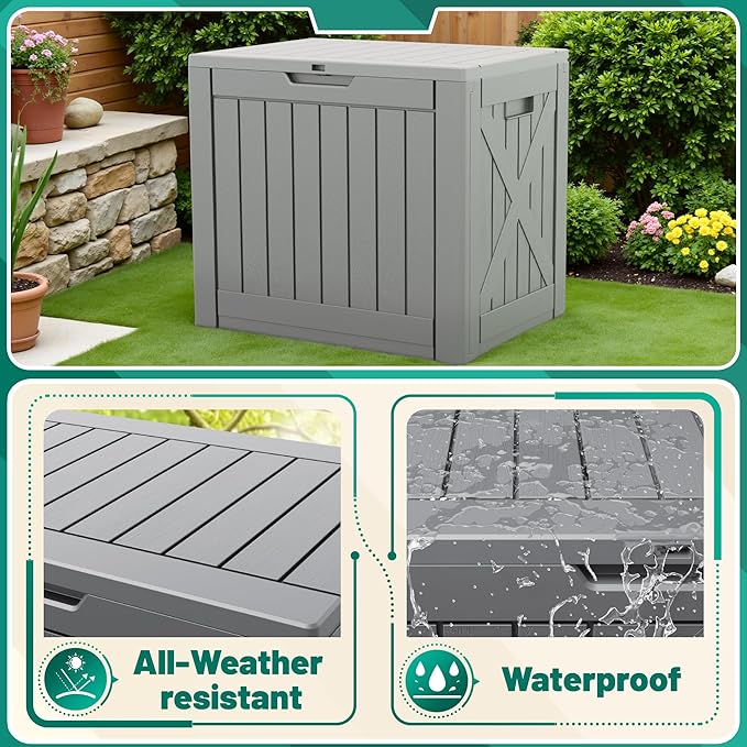 Devoko 40 Gallon Deck Box Outdoor Storage Box Waterproof - Image 3