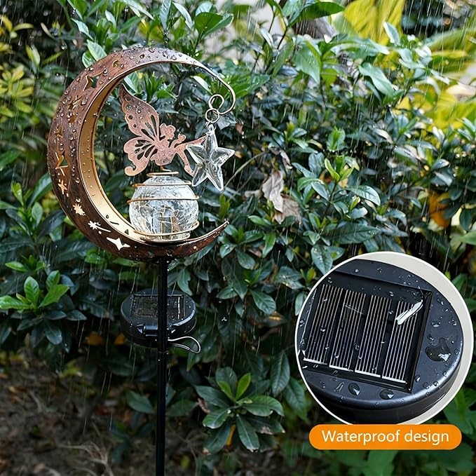 Solar Lights Garden Decorations Outdoor-Moon Fairy Lights - Image 4