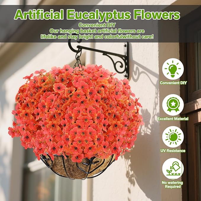 Artificial Flowers for Outdoor, Silk Flowers No Fade Fake Plastic Flowers UV - Image 2