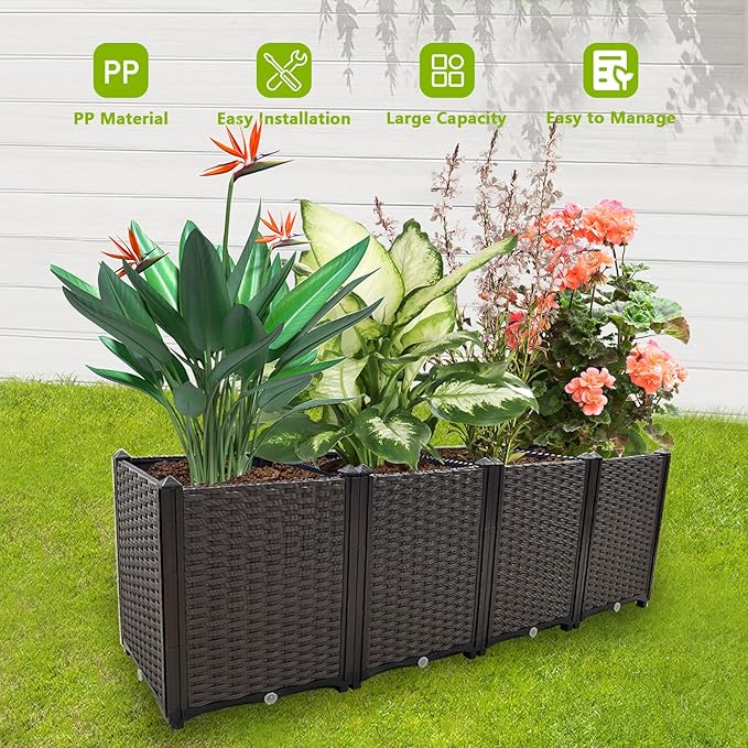 Large Planters for Outdoor Plants pots Elevated Garden Boxes Raised Garden Bed - Image 3