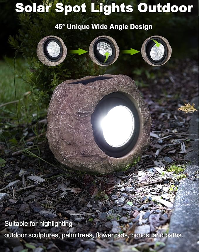 Outdoor Solar rock lights, IP65 Waterproof LED Super Bright spotlights - Image 4