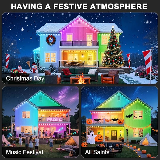 300FT Permanent Outdoor RGB Lights - Image 5