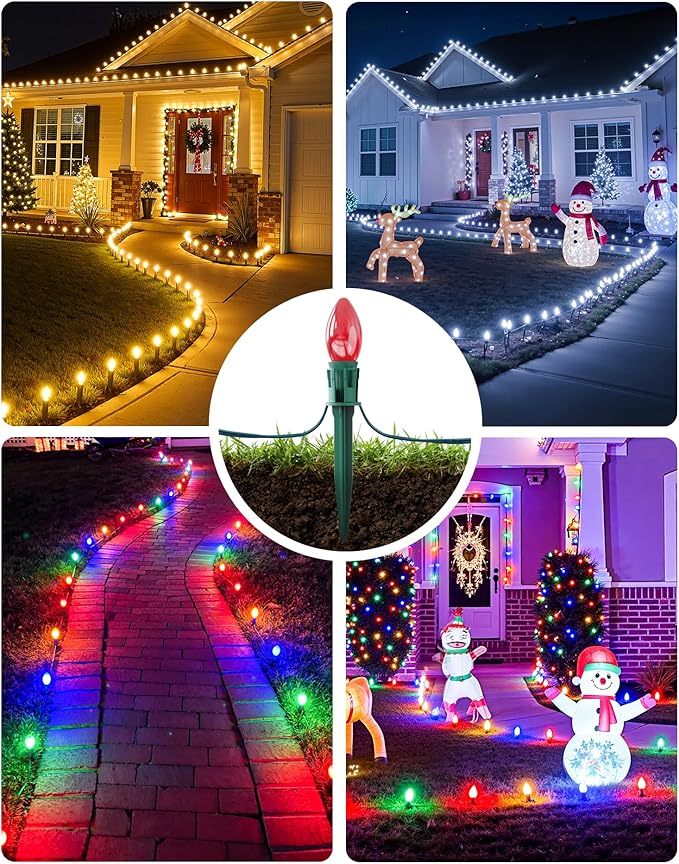 200-Pack Plastic Light Stakes, 5.5 Inch Christmas Yard Stakes - Image 6